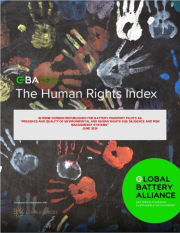 Battery Passport Rulebook: Environmental and Human Rights